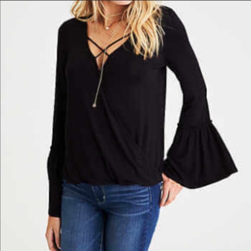 Long sleeve flare top